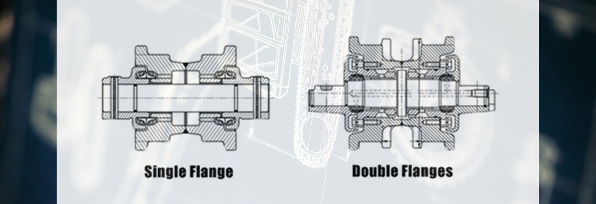 excavator track roller drawing